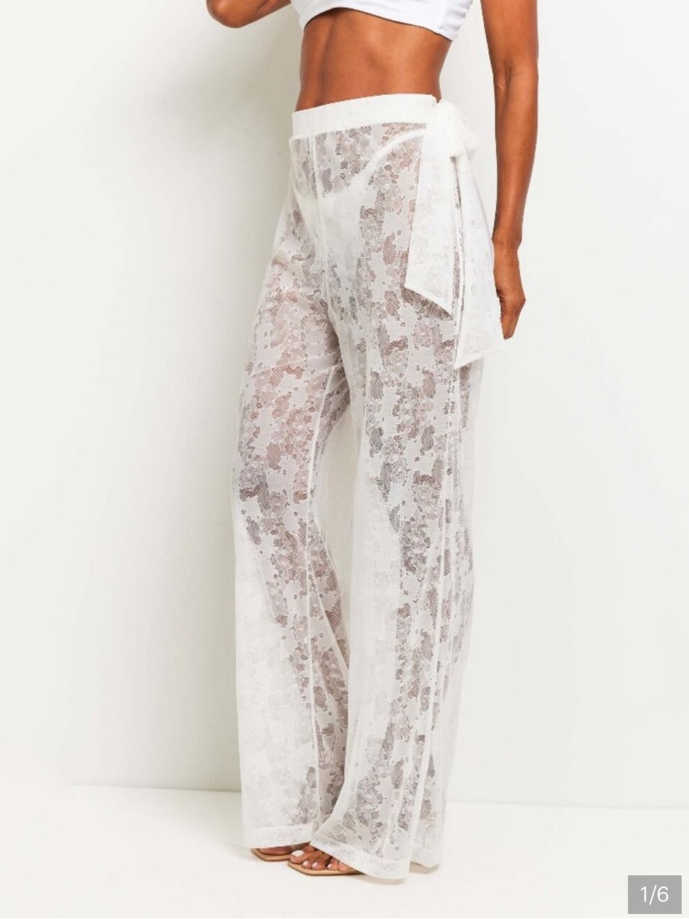 Anatomie Ivory Lace Flare Pants